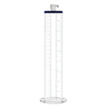 LuvPump premium penis pump valve cylinder clear graduated with blue rim and white plastic stopper 2.0in x 9in