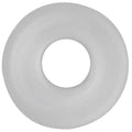 LuvPump silicone donut cushion clear is a smooth translucent white silicone ring for pump cylinders 2.35 to 2.6 inch diameter