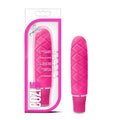 Luxe Luxe Cozi Mini fuchia pink vibrating toy with quilted texture and pure silicone material for personal use