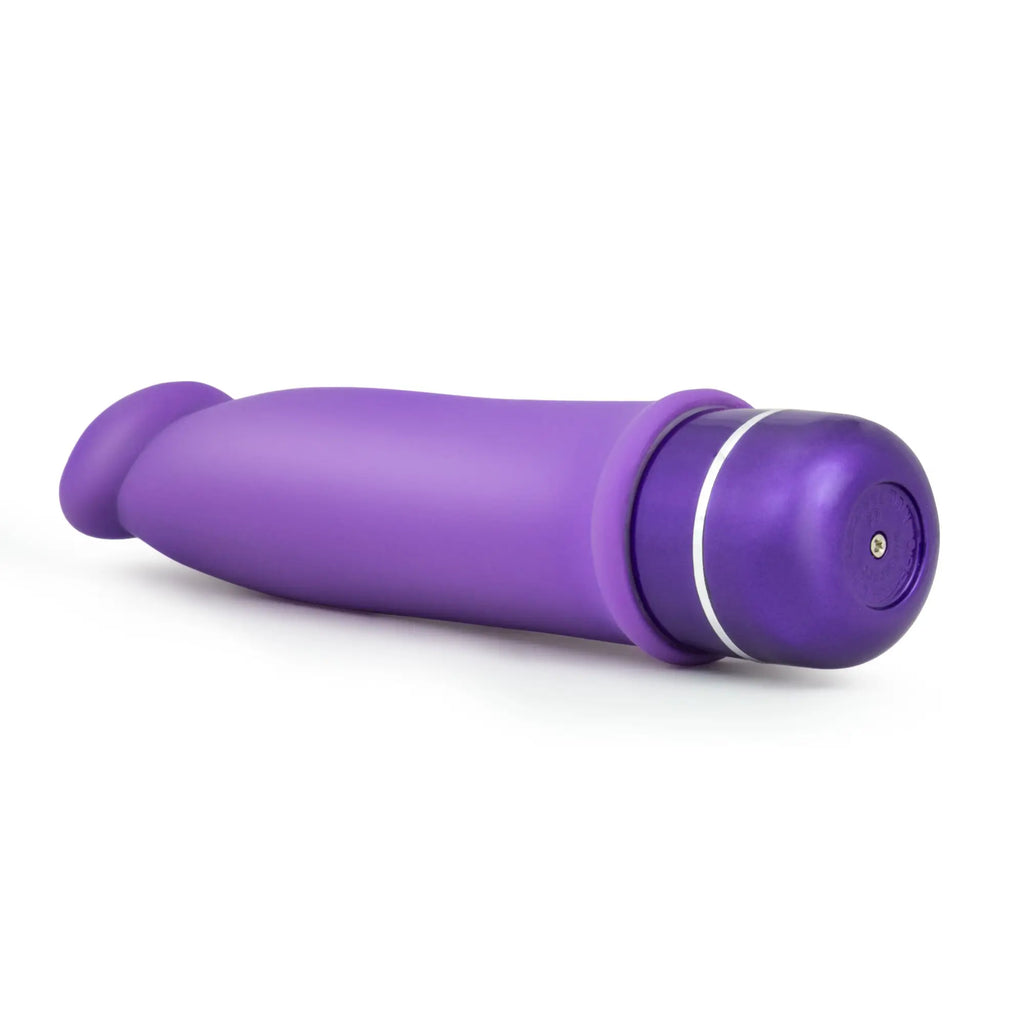 Luxe Luxe Purity purple silicone vibratory toy with rounded head and textured grip for enhanced control