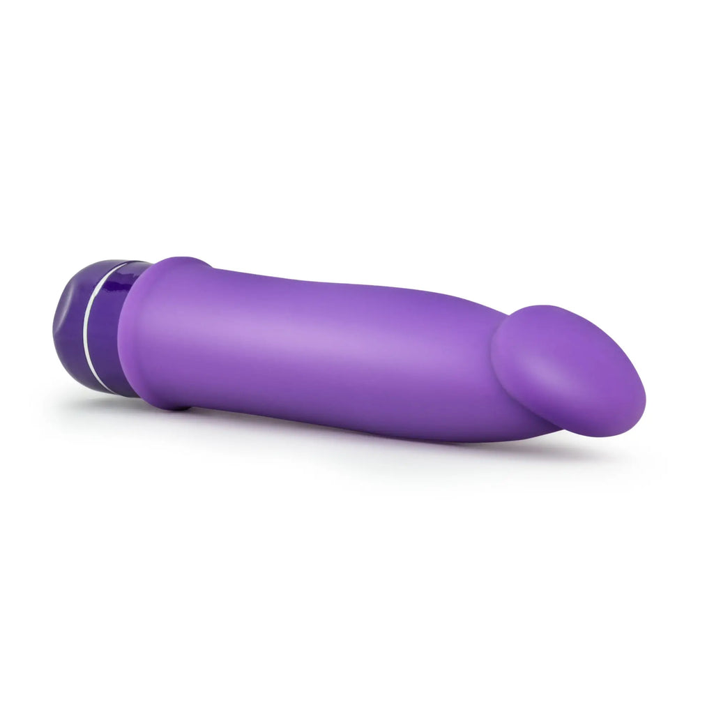 Purple silicone vibratory toy luxe luxe purity purple with rounded head and textured grip for comfortable use