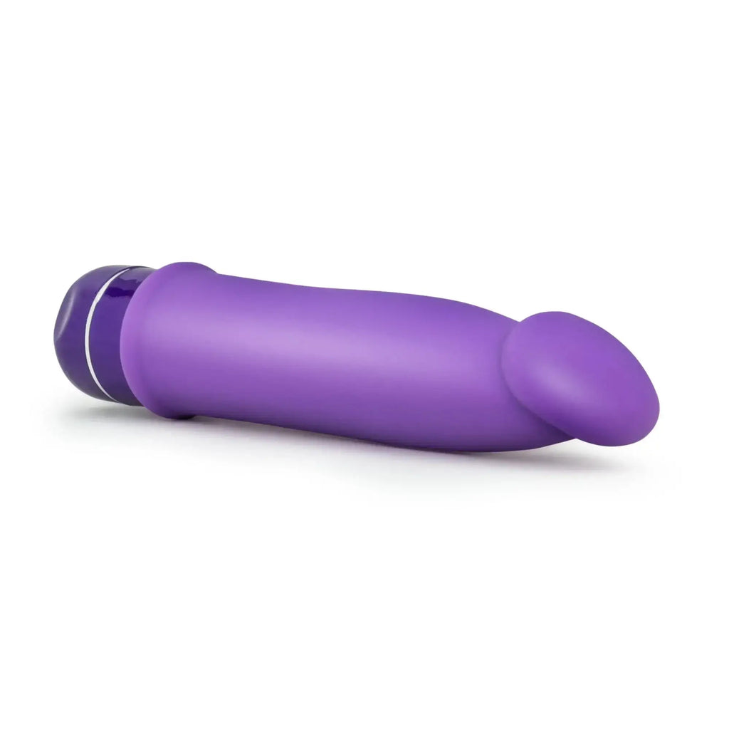Purple silicone vibratory toy luxe luxe purity purple with rounded head and textured grip for comfortable use