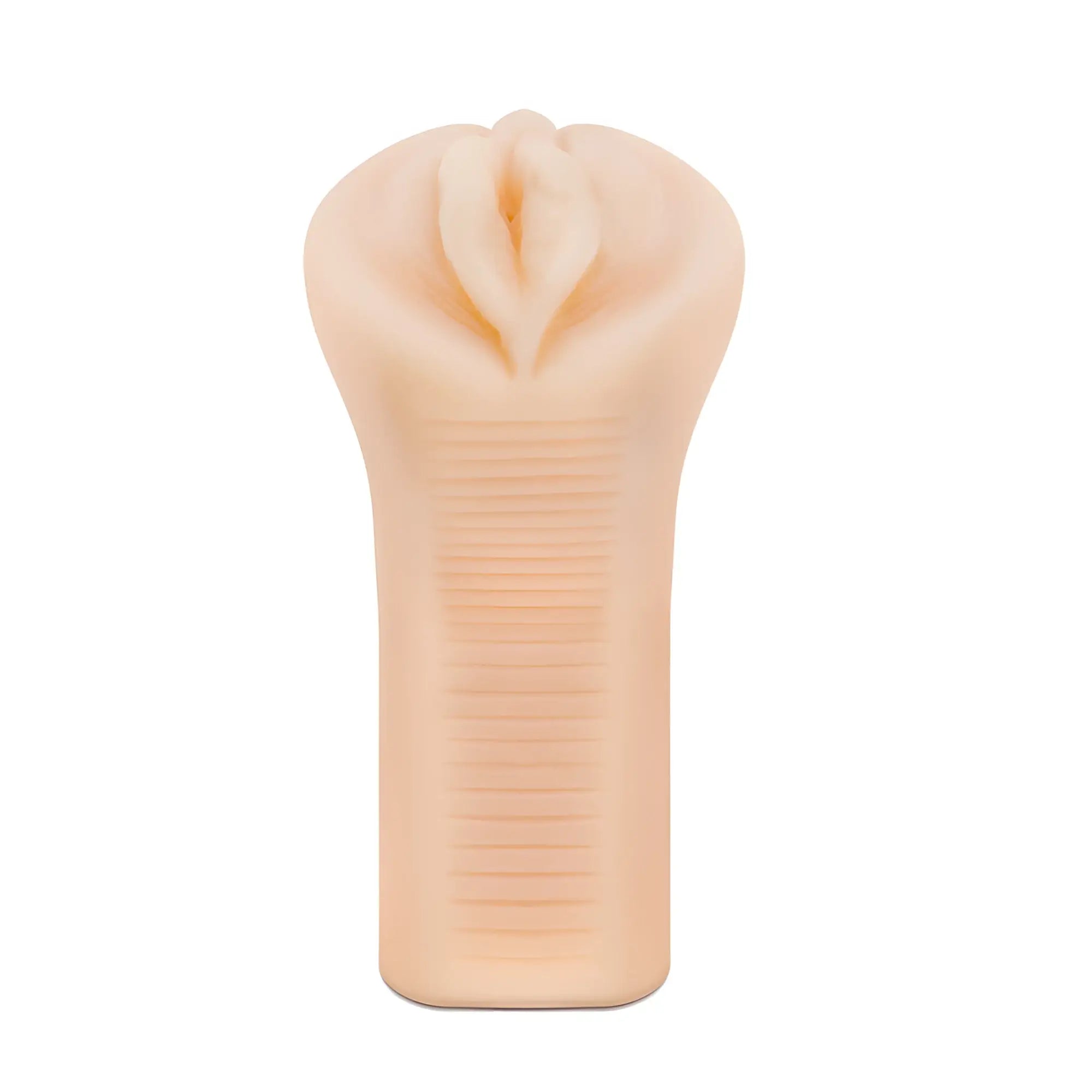 Beige silicone anal plug m for men minx with textured ridges and flared anatomically shaped head