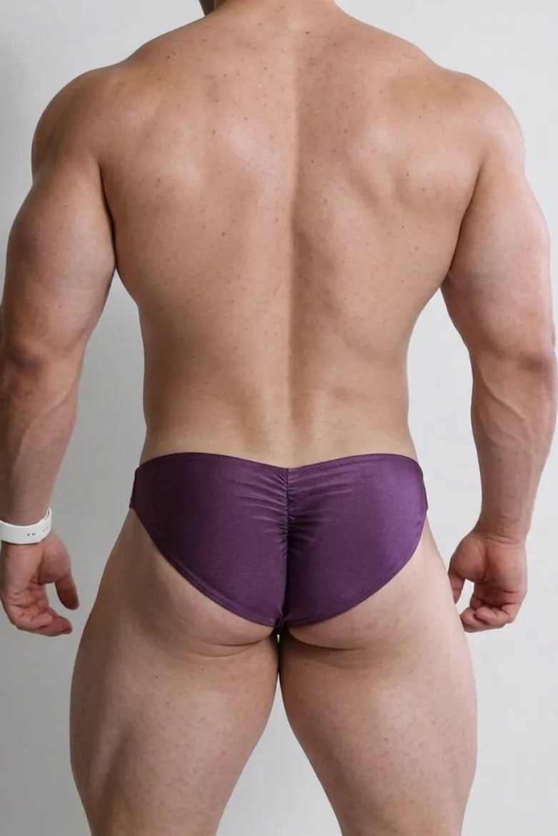 JJ Malibu Men's Dynamic Classic Scrunch-Butt Brief - Purple
