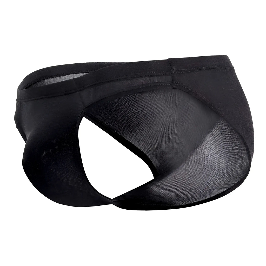 Black magic silk 6606 briefs featuring contoured design with mesh and solid silk fabric for comfortable wear