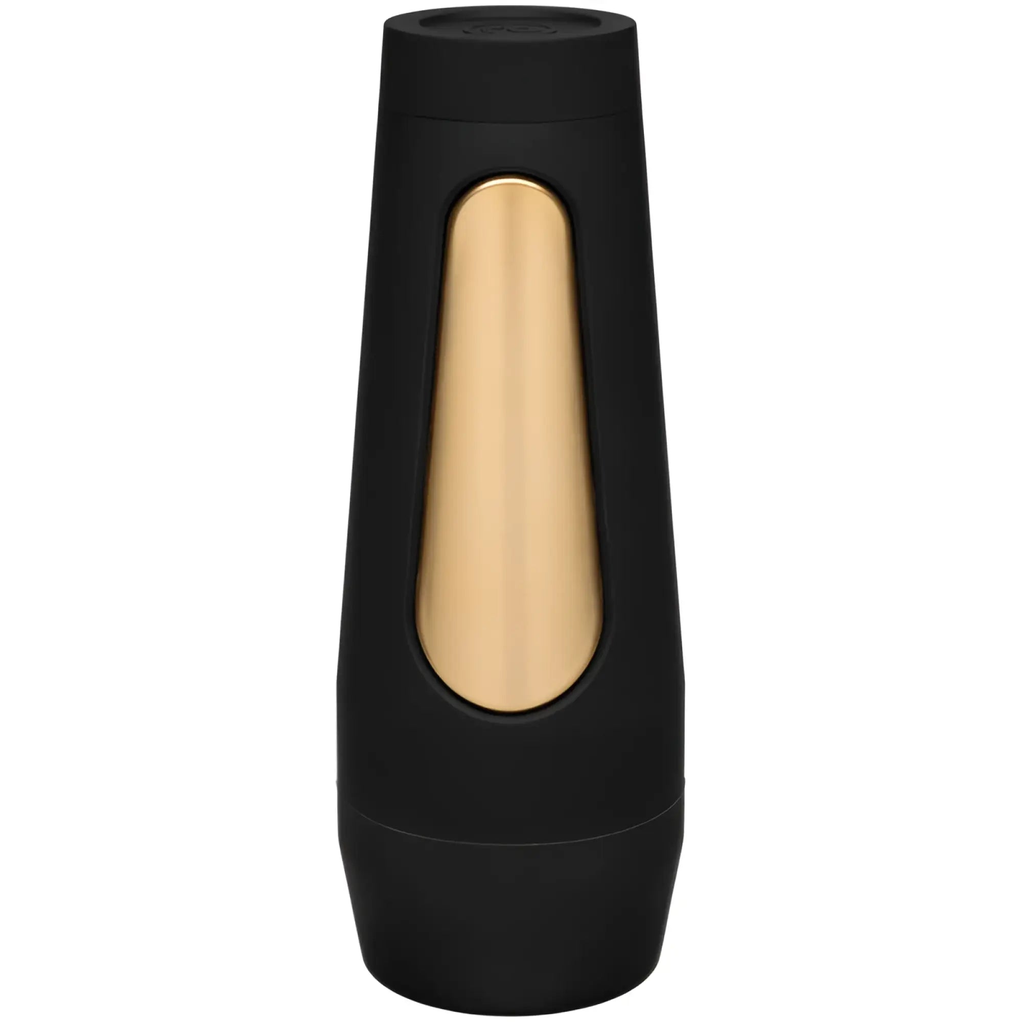 Black and gold insulated water bottle with sleek modern design for main squeeze endurance trainer ultraskyn stroker vanilla