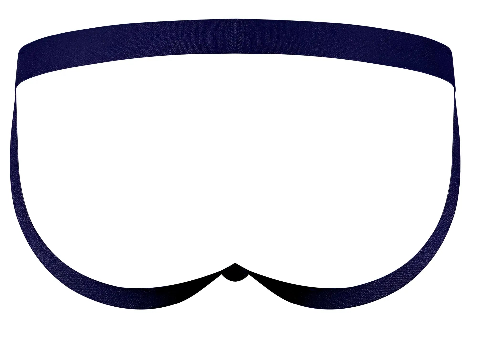 Navy blue cotton male power 386-291 love star jock briefs with supportive waistband seamless design and purple ring