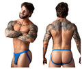 Male Power 388-11C Fishnet royal blue athletic briefs with supportive contoured design and thin side straps