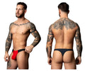 Male power 442-300 hot mesh bong thong in black and red features a bold modern design with breathable mesh fabric
