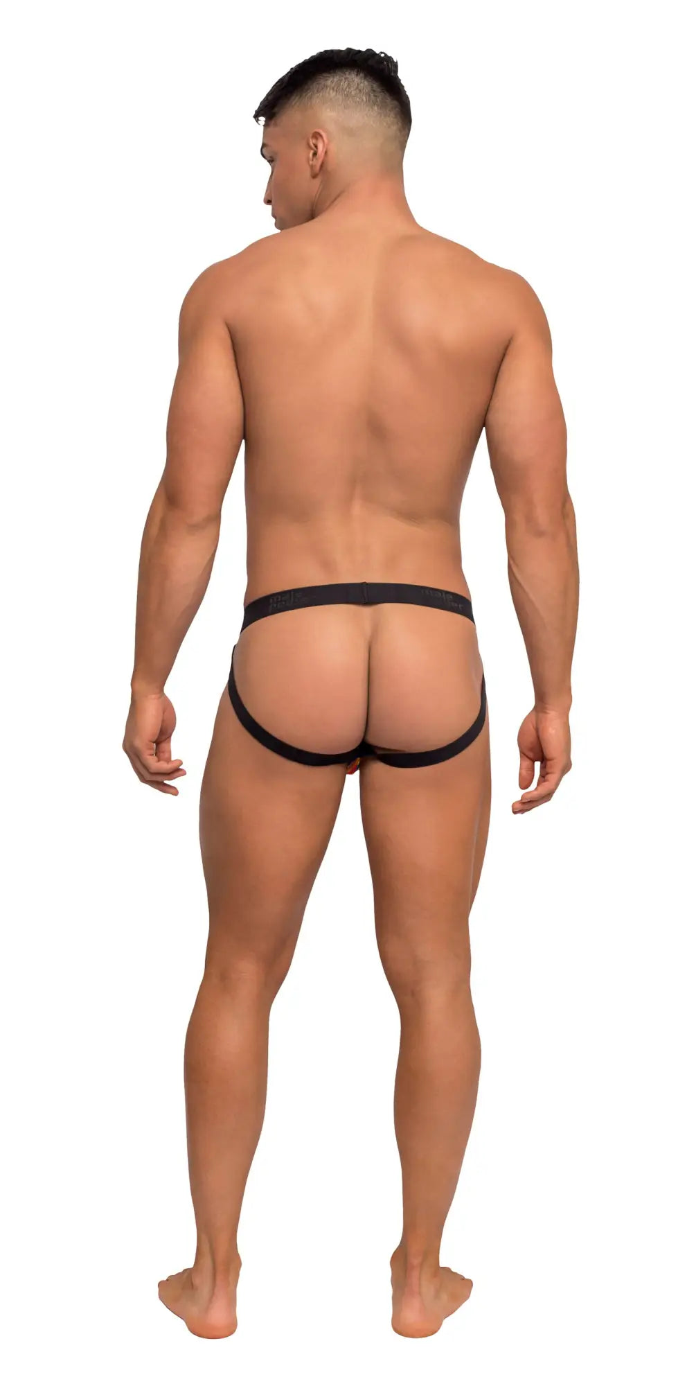Black elasticated briefs male power pride fest jock sm with a snug fit and minimal design