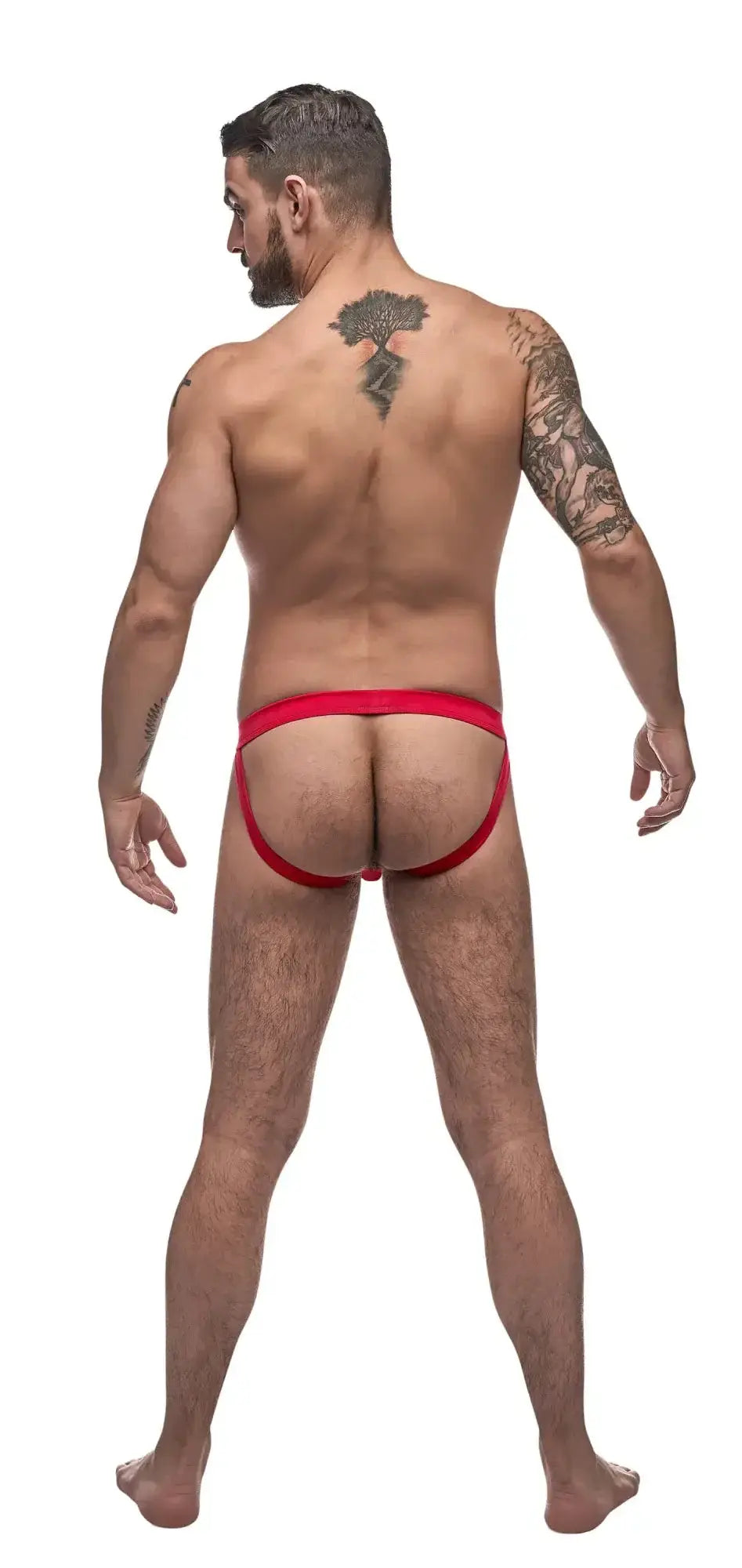 Male power pure comfort sport jock red athletic briefs with snug form fitting design for men’s active wear s m