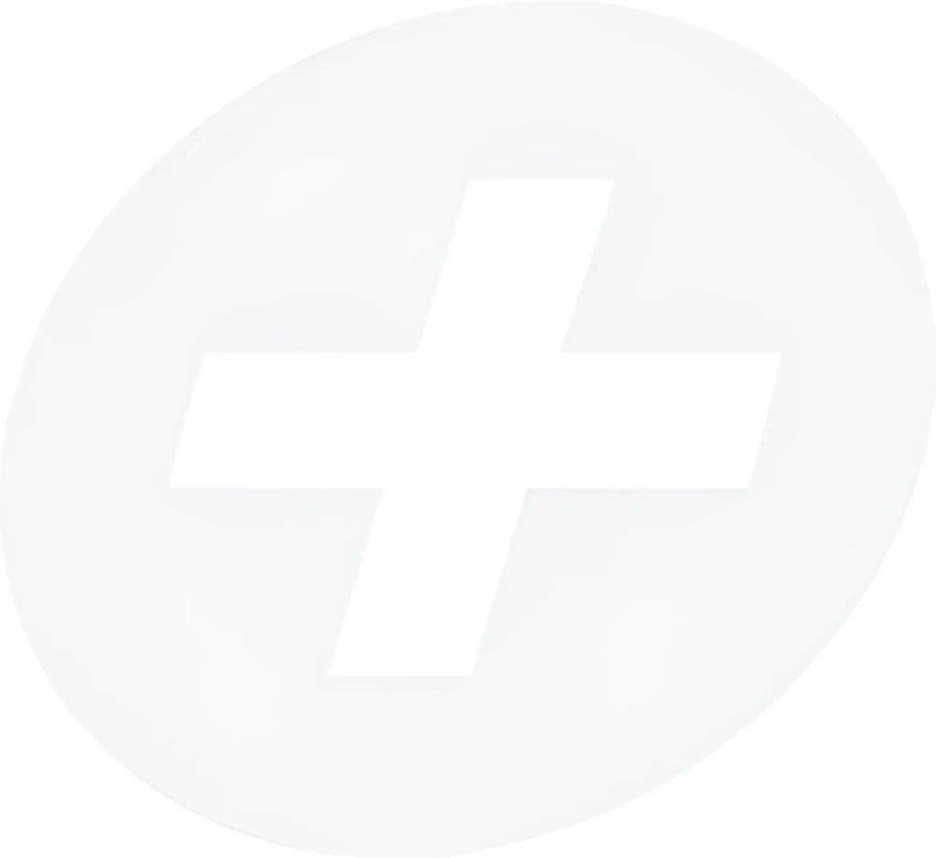 A minimalist white cross emblem on a soft rounded circle on malebasics athletic new hipster boxer brief mb204