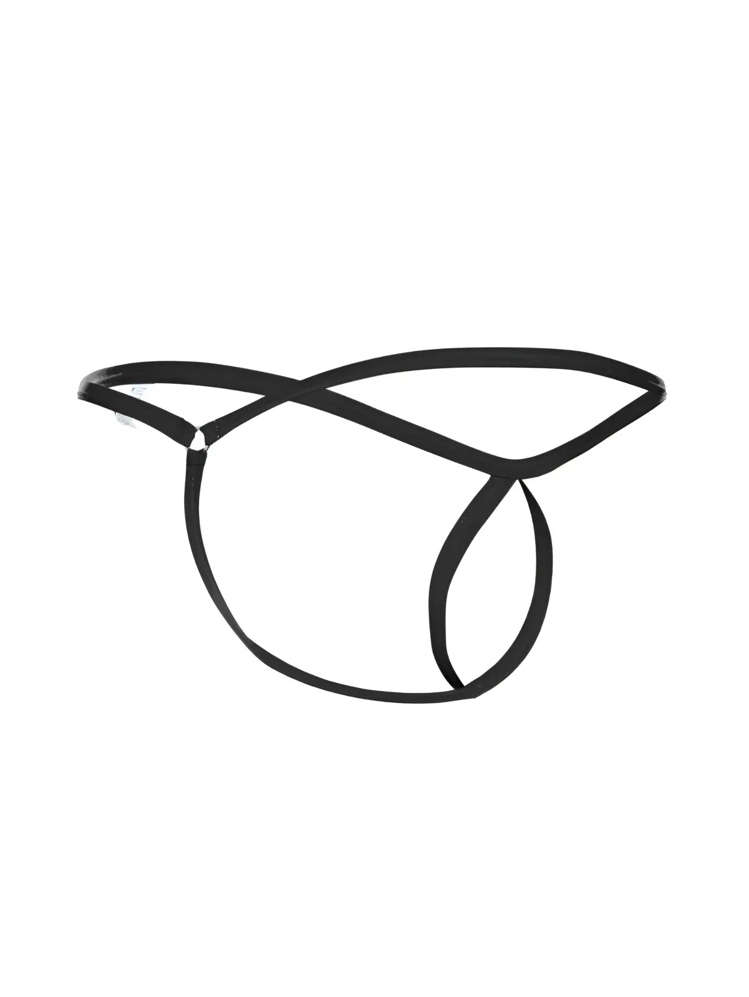 MaleBasics MBL24 Tear Drop thong in black featuring a minimalist delicate lace design for men