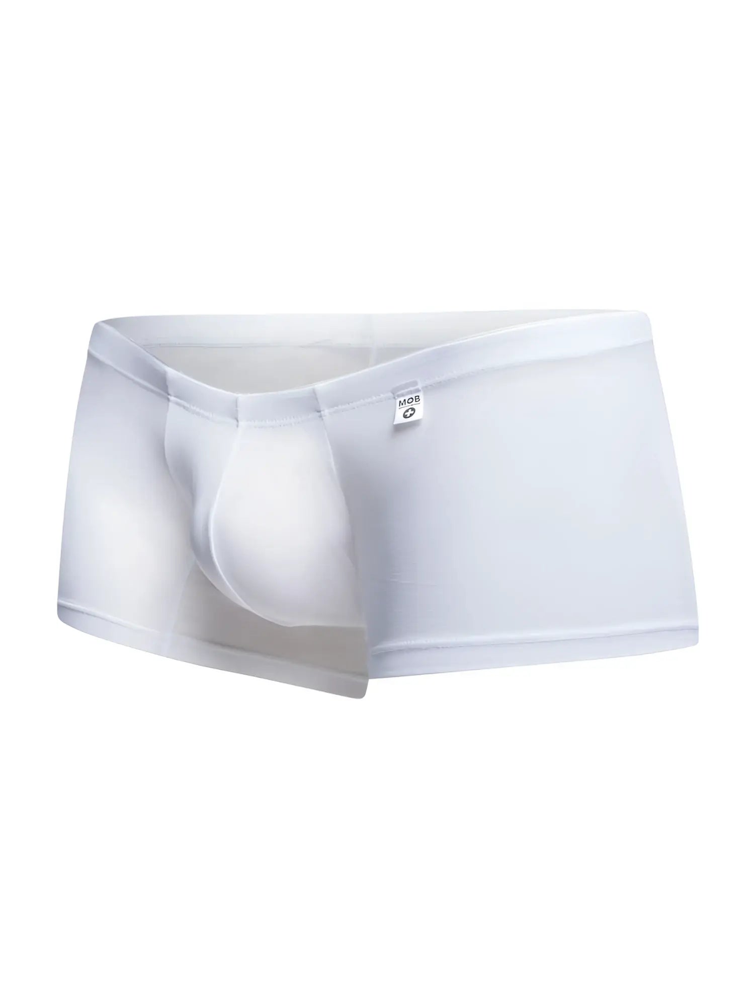 Malebasics mbl78 lace trunks white mesh briefs with smooth form fitting design and subtle waistband brand tag