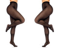 Black fishnet tights with a subtle diamond pattern mapale 1111 diamond mesh pantyhose in color black