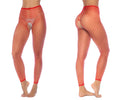 Mapale 1120 red fishnet pantyhose with sheer grid pattern and elasticated waistband for top or bottom stocking use