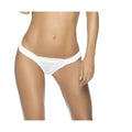 White minimalist seamless bikini bottom back side from Mapale perfect thong collection in size S M