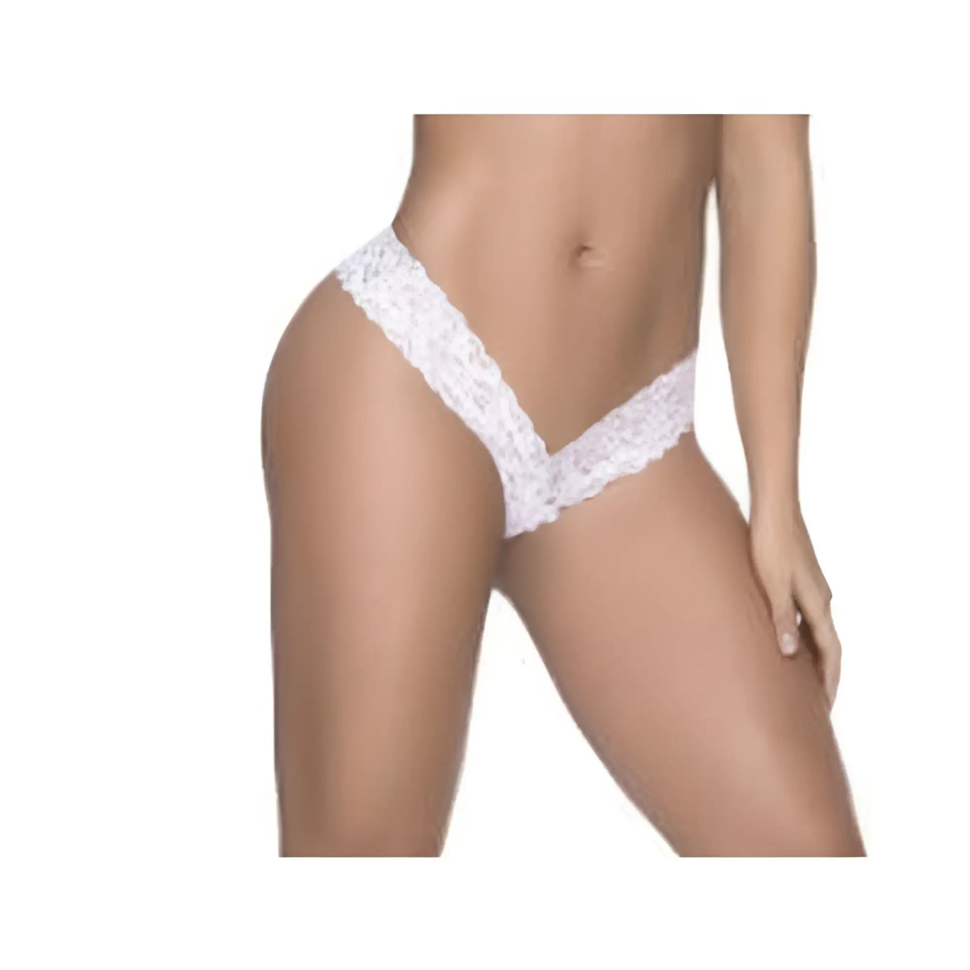 White lace thong by Mapale in size XL featuring a delicate intricate lace pattern ideal for sexy lingerie