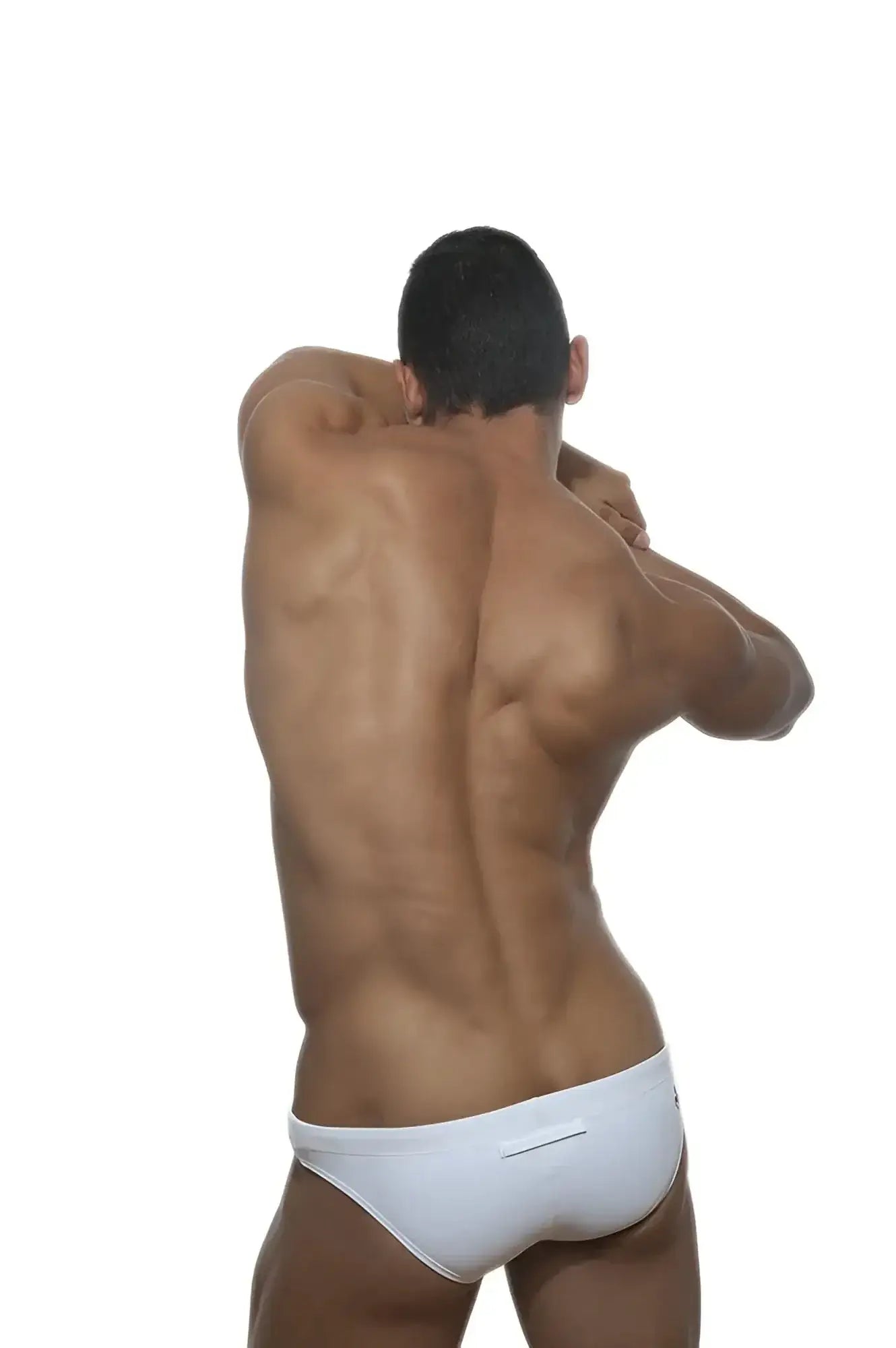 White briefs bikini swimwear by marcuse arrest me with subtle seam detail at the back
