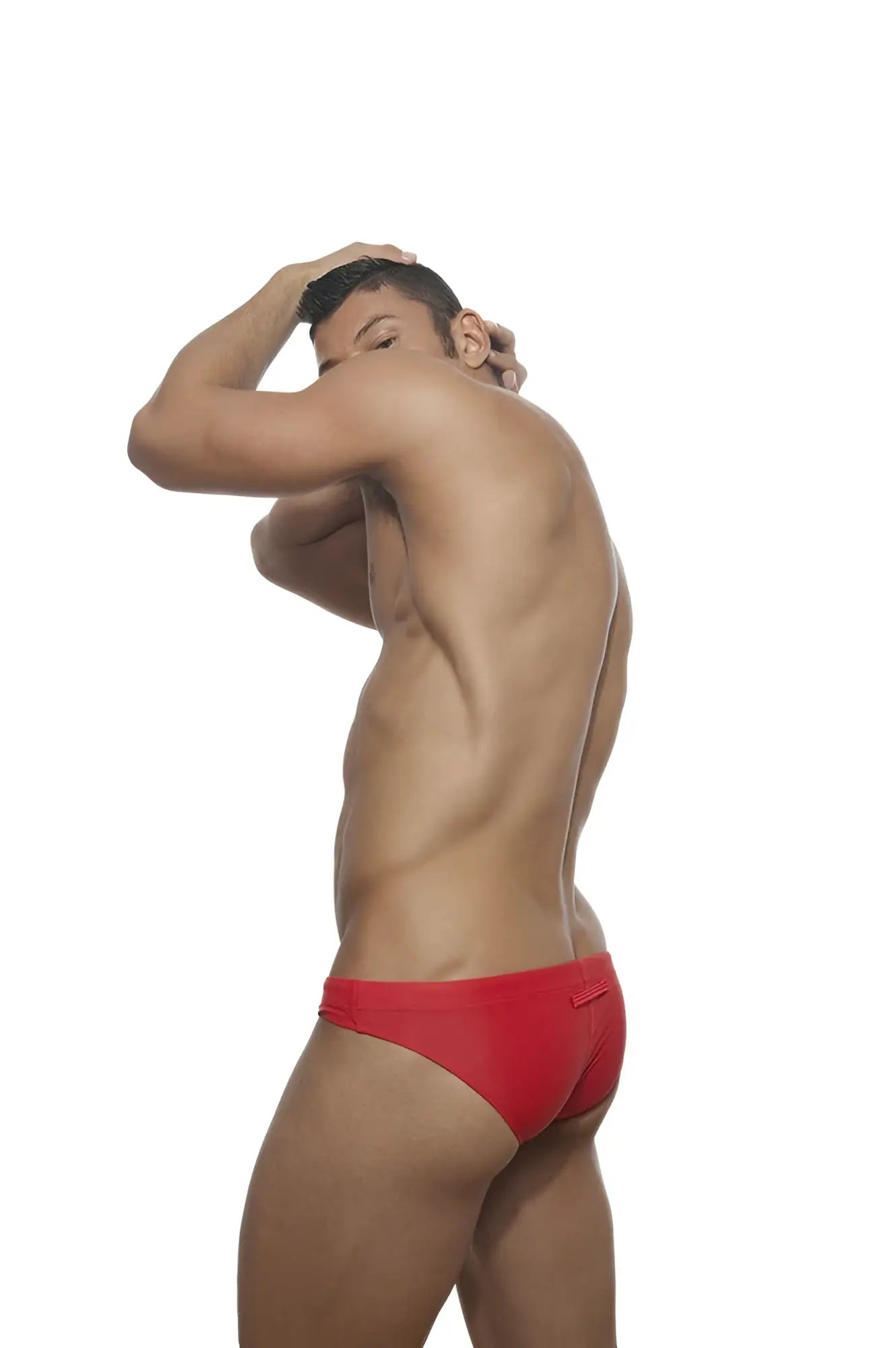 Red marcuse arrest me bikini swimwear swim trunks made from quick-dry fabric ideal for beach and pool use