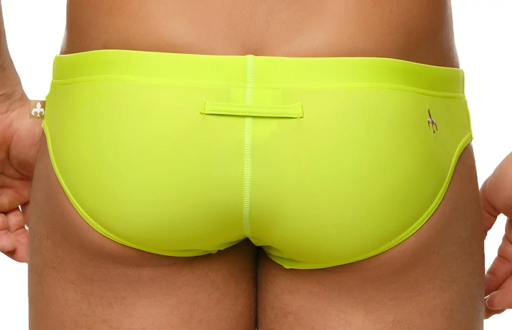 Vibrant lime green marcuse arrest me bikini swimwear with sleek form-fitting design and subtle stitching details