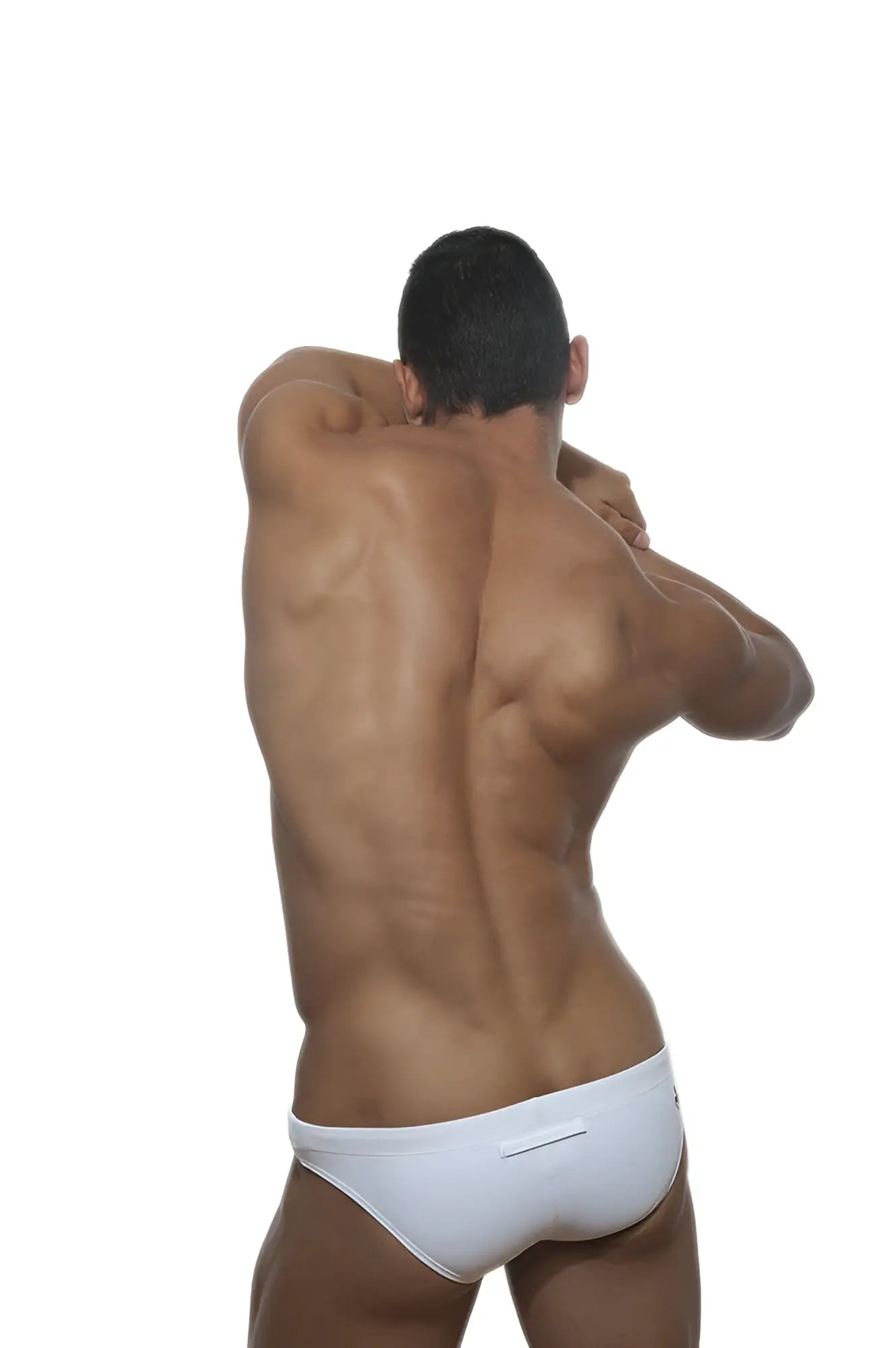 White briefs bikini swimwear by marcuse arrest me with subtle seam detail at the back