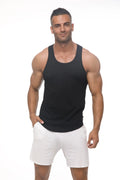 Marcuse Avalon tank top is a black sleeveless fitted tank with a rounded neckline made from soft fabric