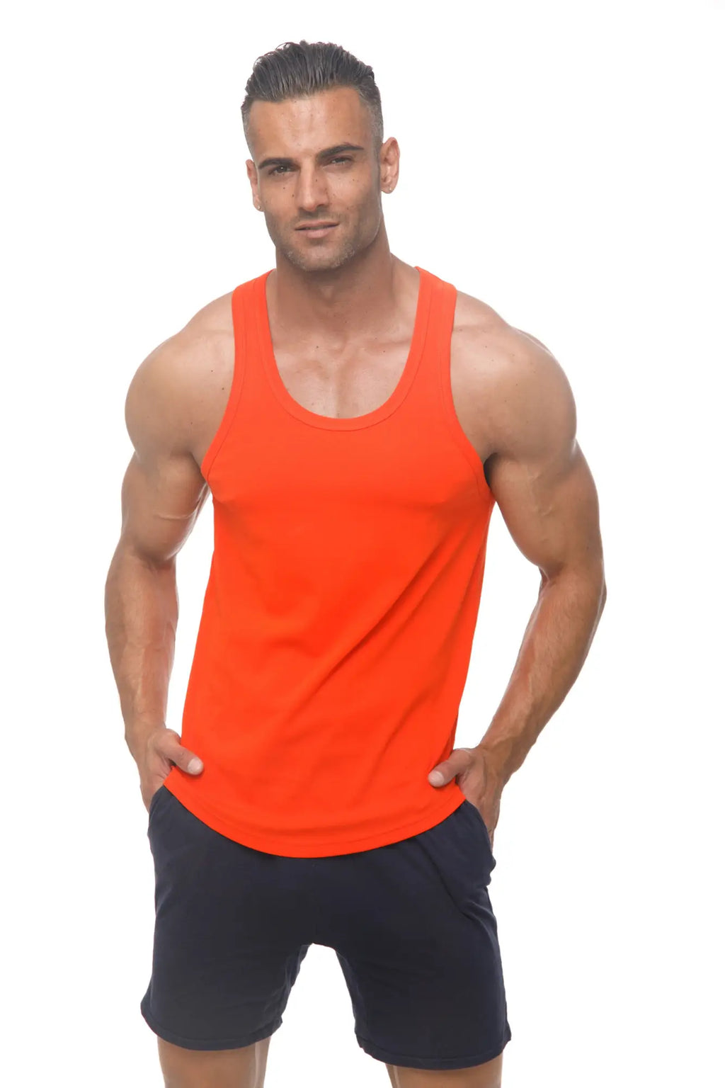 Marcuse Avalon tank top bright orange sleeveless fitted design ideal for casual summer wear