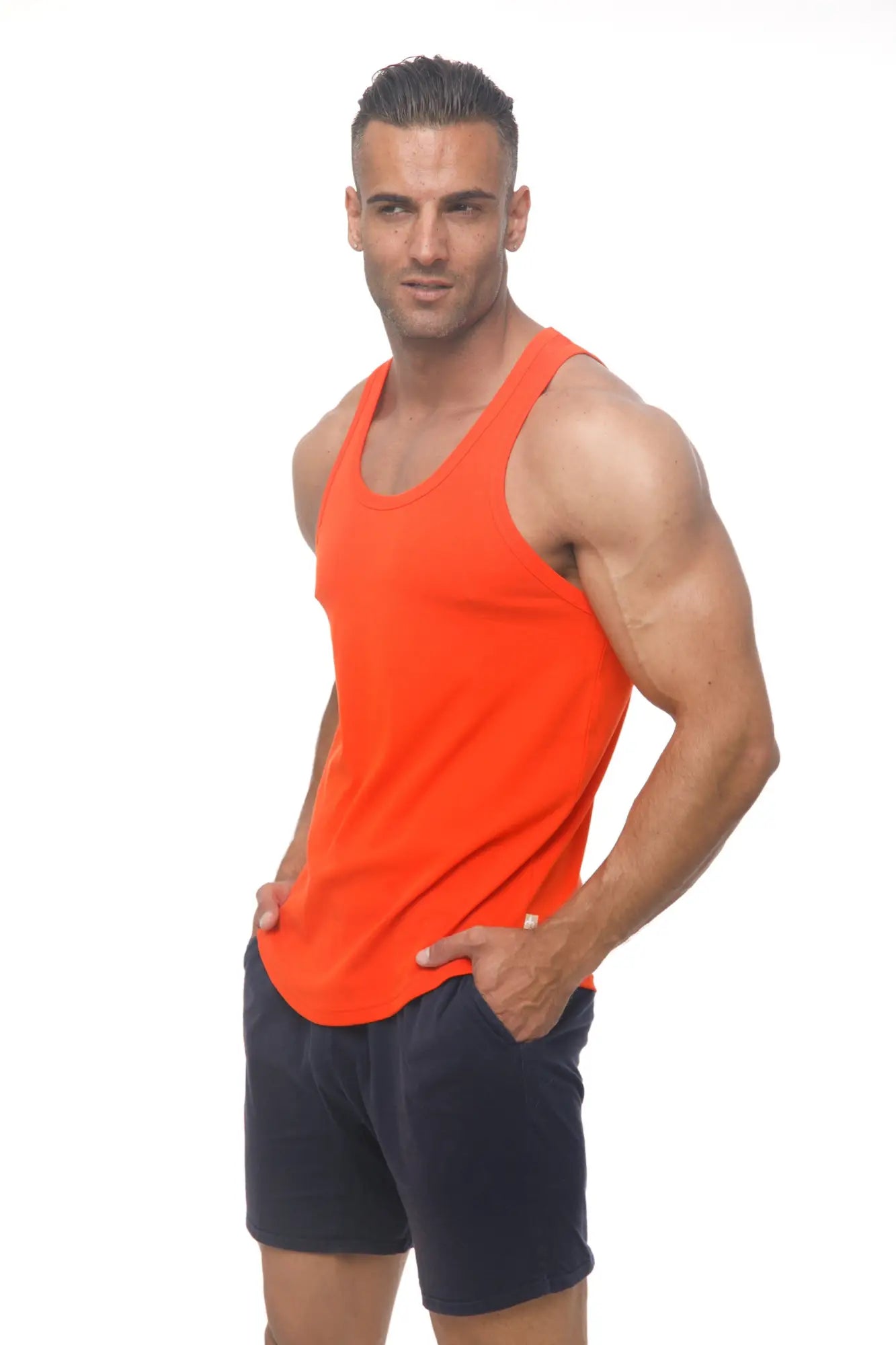 Marcuse Avalon tank top bright orange sleeveless fitted design ideal for casual summer wear