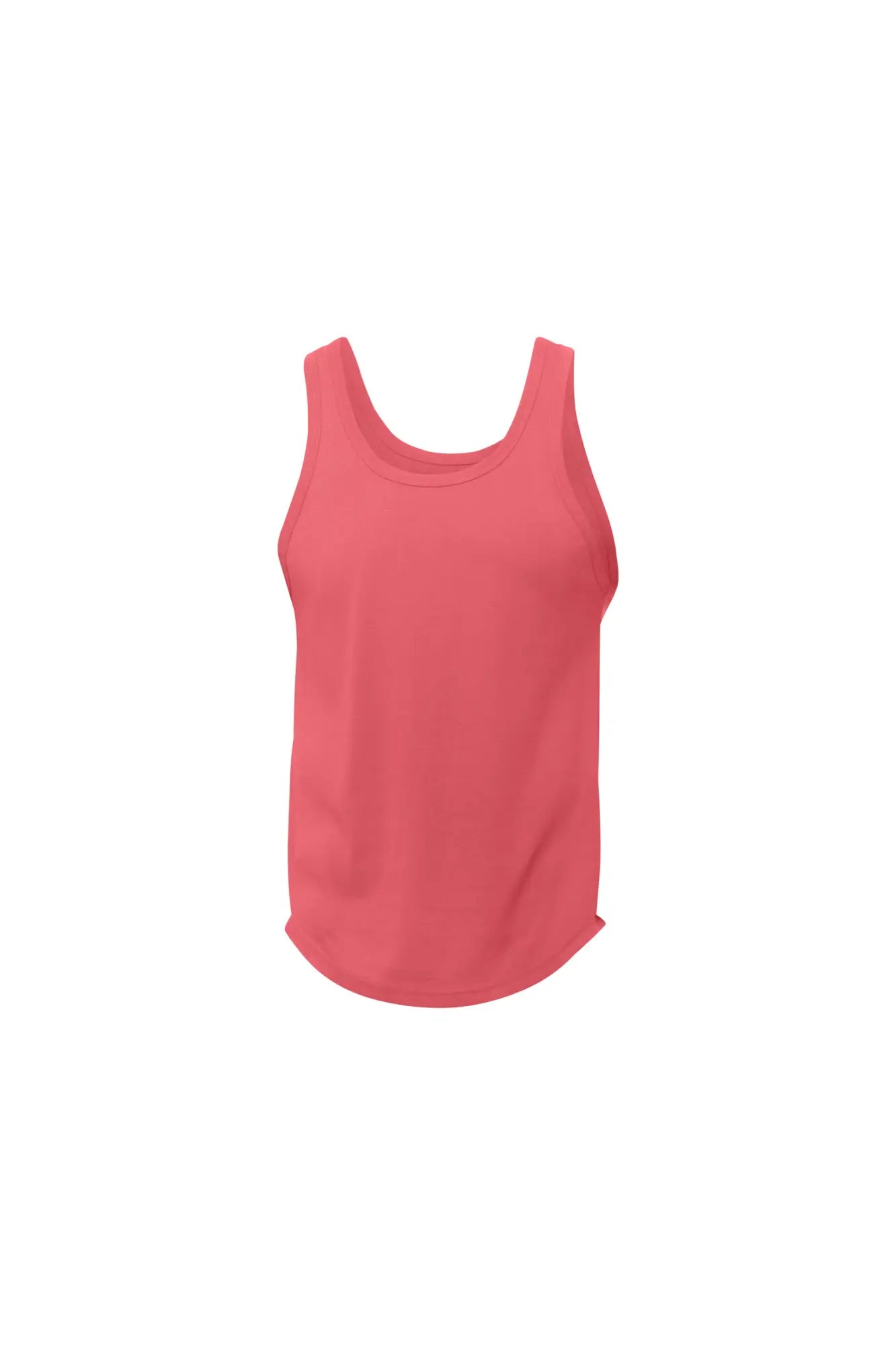 Marcuse Avalon coral-colored sleeveless tank top with rounded neckline and curved hem ideal for casual wear