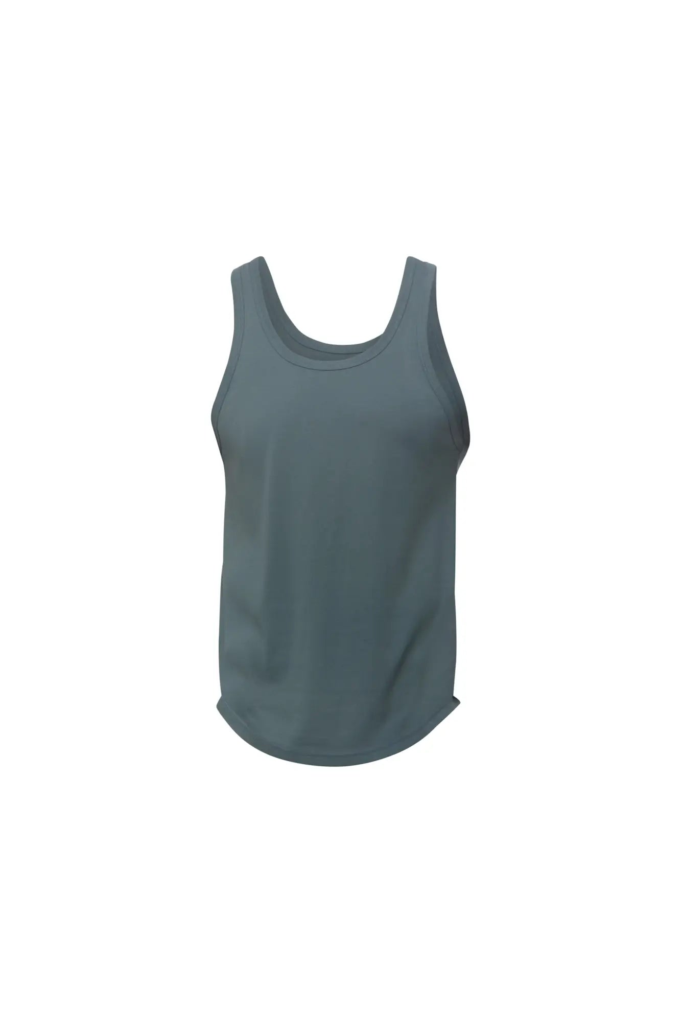 Marcuse Avalon tank top a simple solid gray cotton tank top with a rounded neckline and slightly curved hem