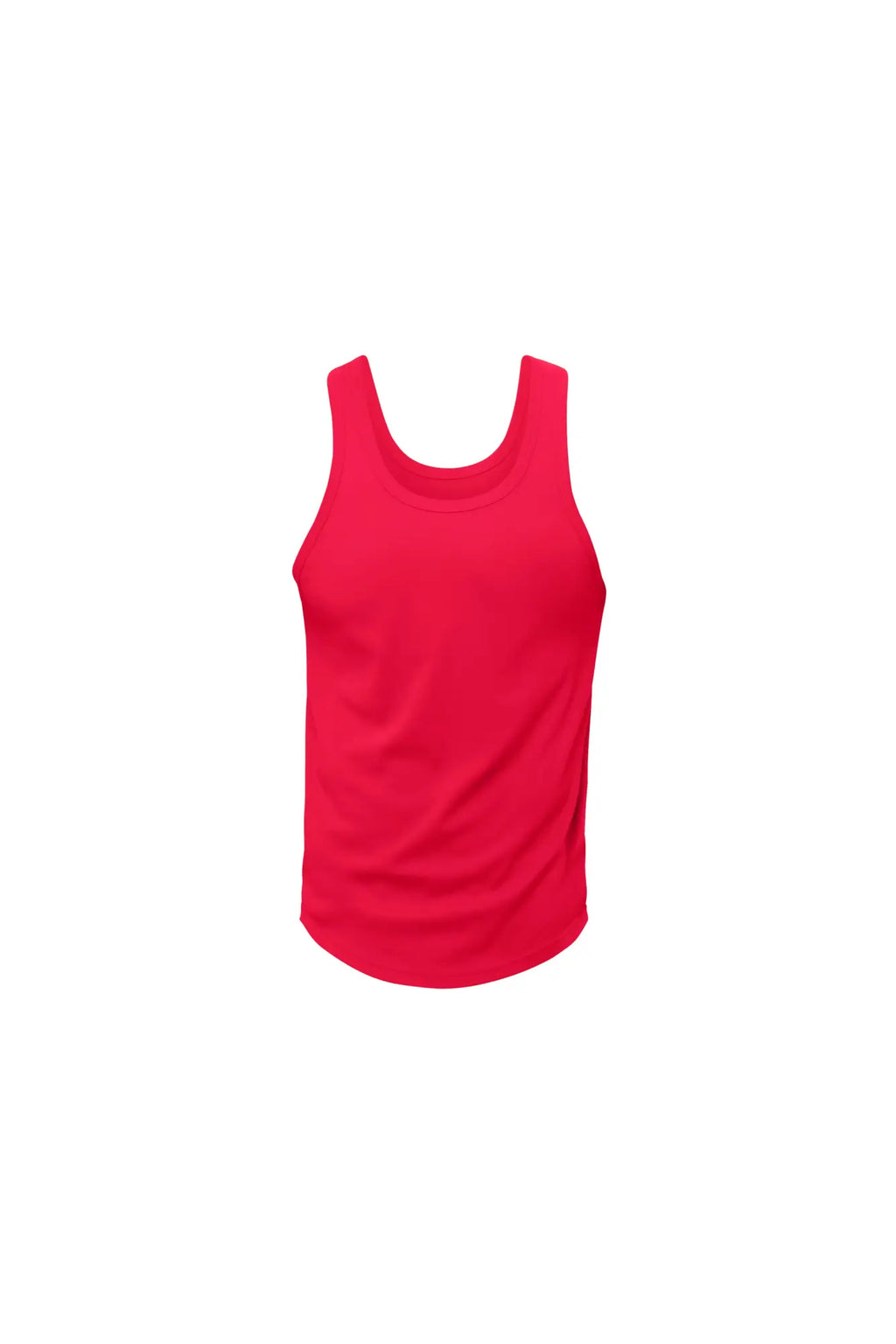 Marcuse Avalon tank top in vibrant red sleeveless design with rounded neckline and smooth solid fabric