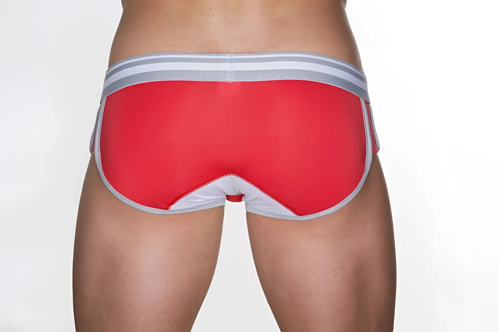 Red and gray marcuse bounce boxer underwear with sleek form-fitting design for athletic performance and comfort