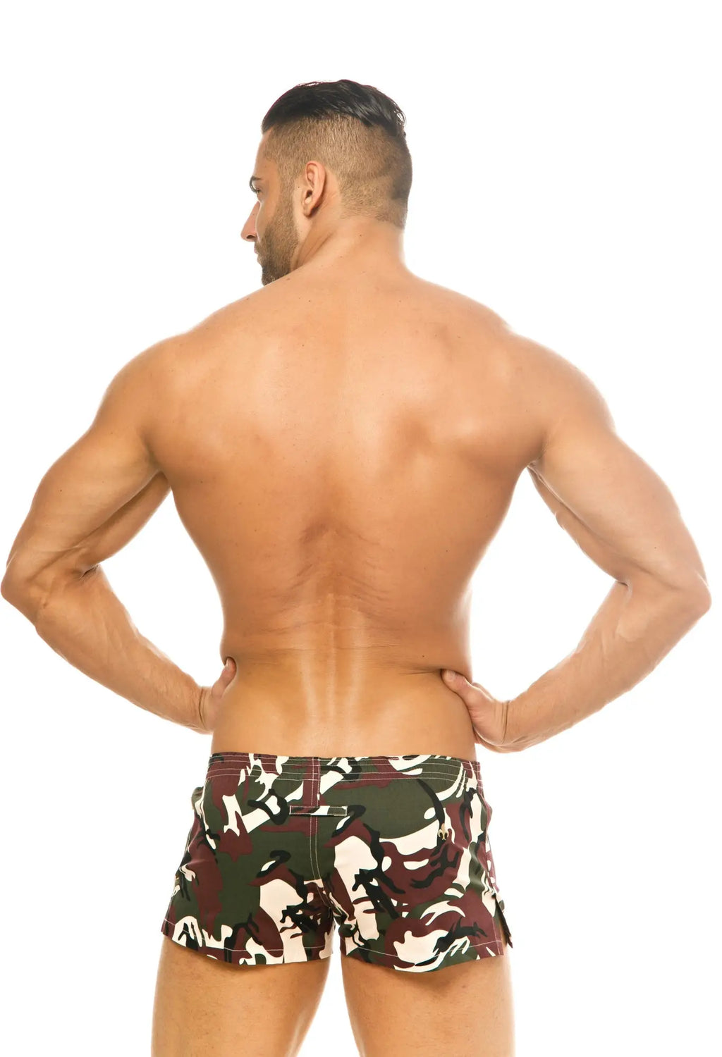 Marcuse caleçon boxer underwear camouflage men’s shorts in green maroon and beige tones with comfortable fit