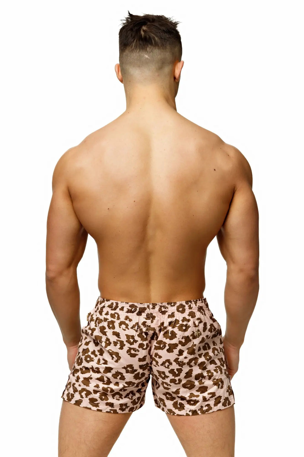 Marcuse caleçon+ boxer underwear in pink leopard print swim trunks for stylish swimwear use