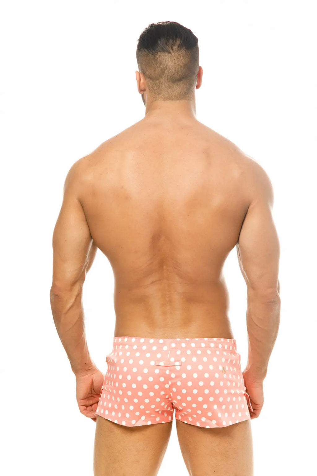 Marcuse caleçon boxer underwear in pink shorts with white polka dots made of soft comfortable fabric