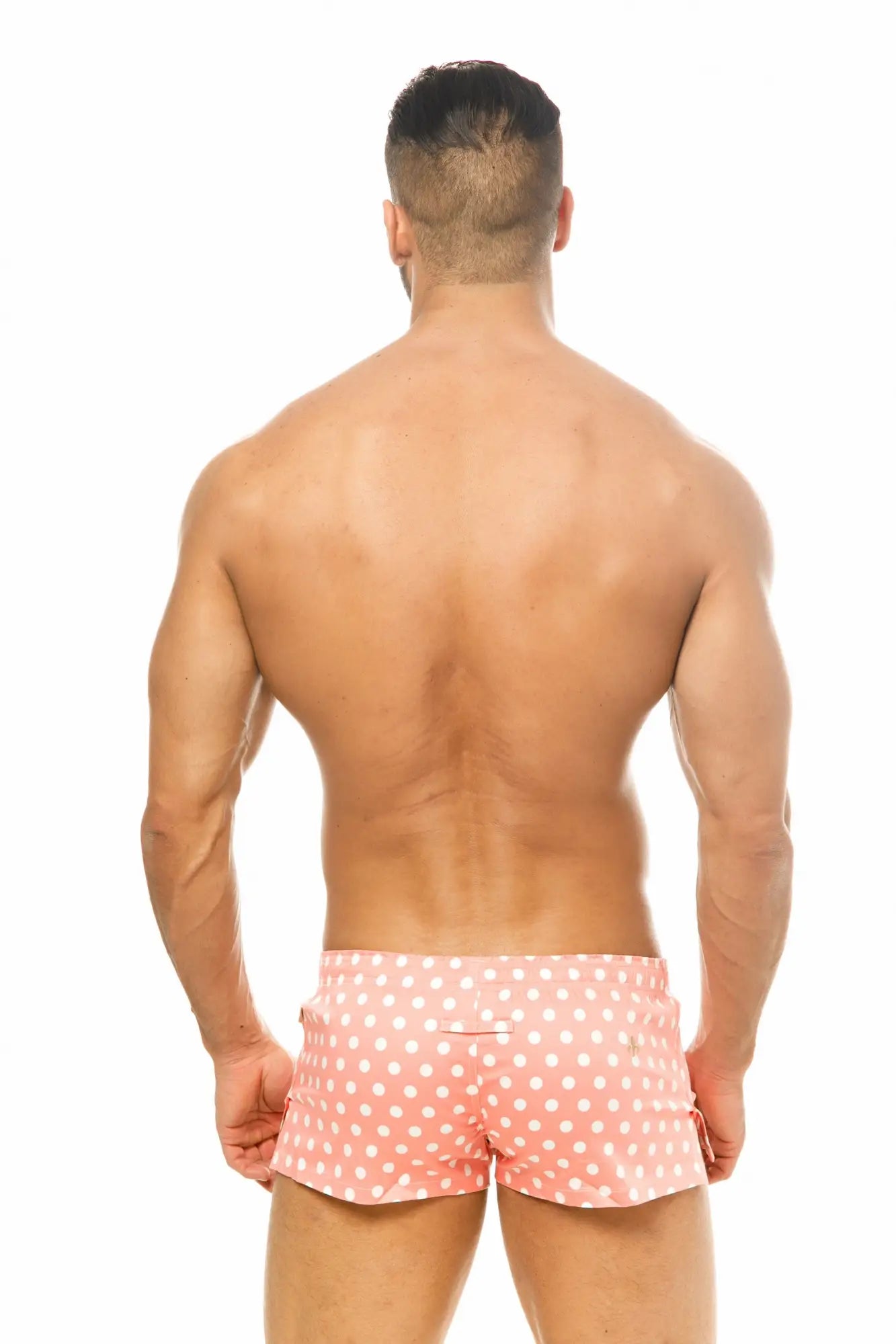 Marcuse caleçon boxer underwear in pink shorts with white polka dots made of soft comfortable fabric