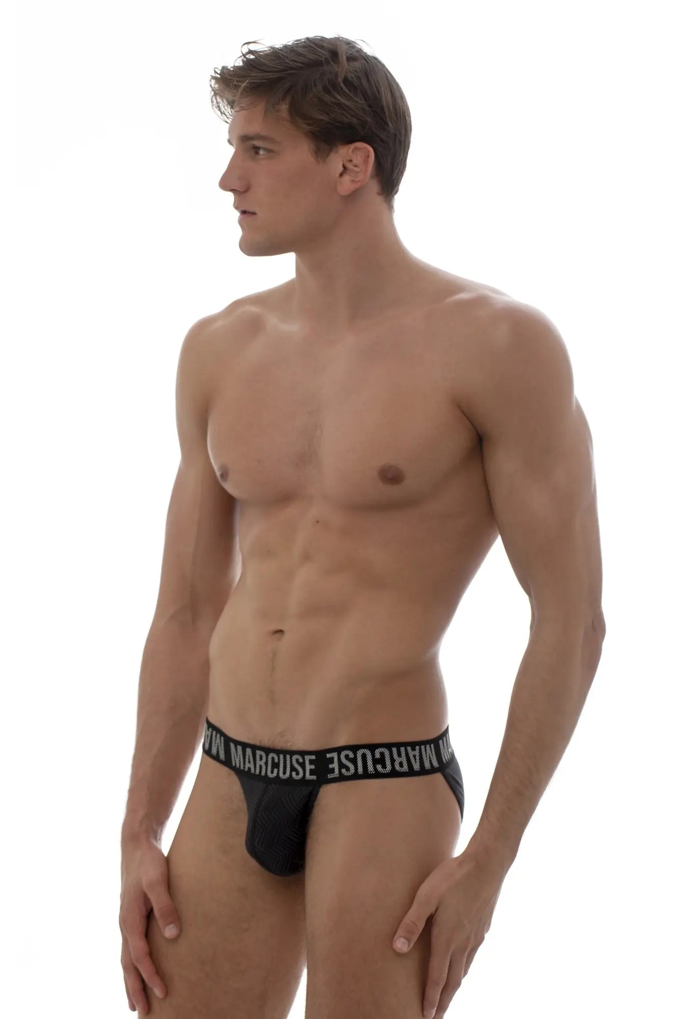 Black marcuse hercule brief underwear with ribbed waistband made of soft breathable fabric for everyday comfort