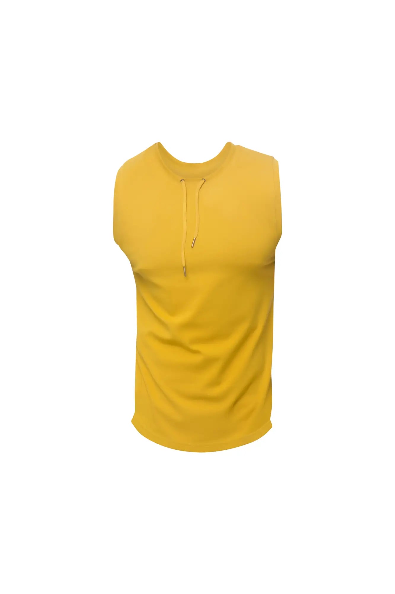 Marcuse hero tank top vibrant yellow sleeveless with round neckline and drawstring detail for casual wear