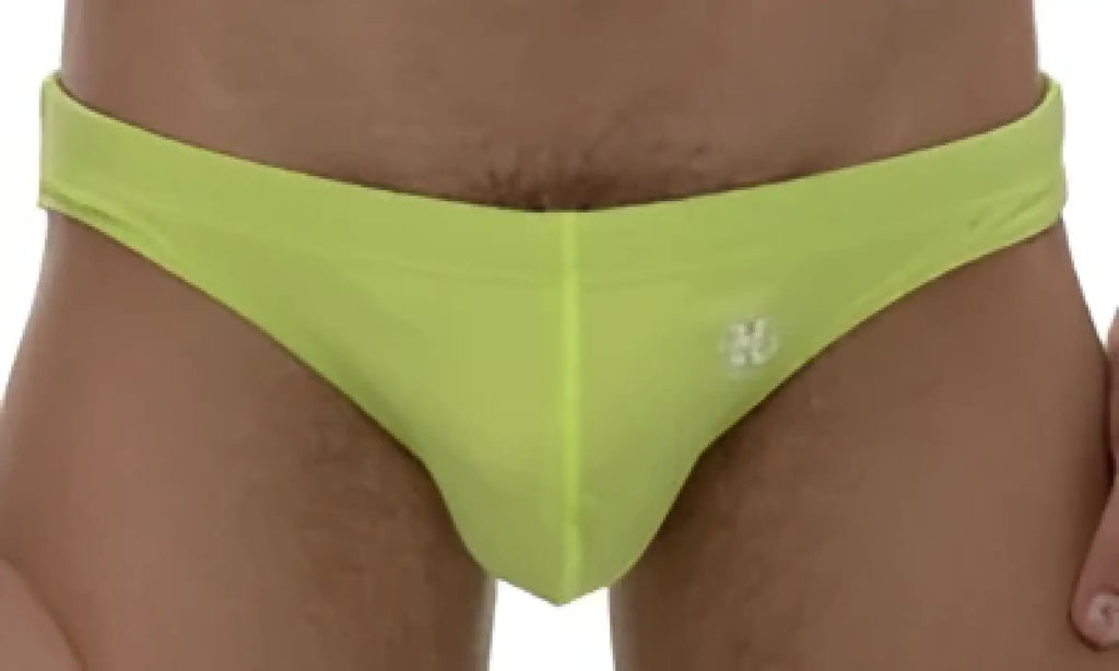 Marcuse Inflate bikini swimwear lime green briefs made of smooth stretchy fabric with simple seamless design