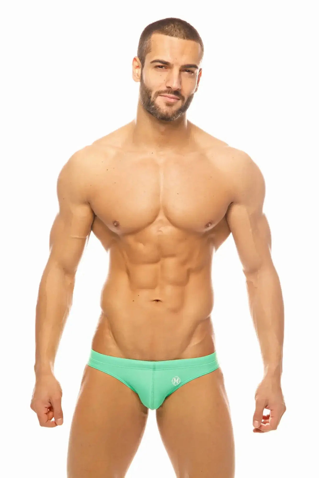 Marcuse Inflate bikini swimwear sleek mint green swim trunks with minimalist design and subtle brand logo on front