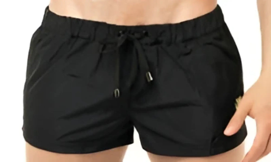 Marcuse league shorts black drawstring elastic waistband relaxed fit casual wear