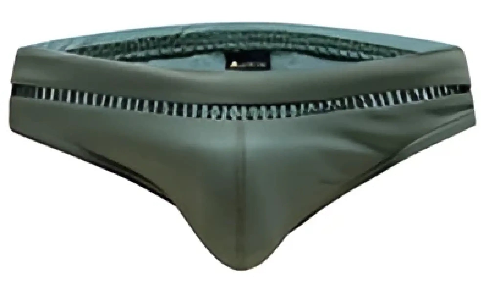 Dark olive green Marcuse Paragon bikini swimwear with textured ribbed waistband and subtle stitching details