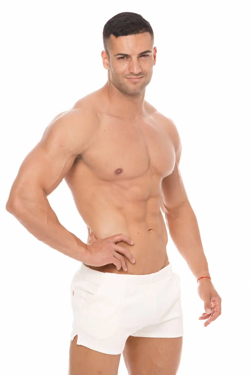 Marcuse physical shorts white athletic shorts with a clean minimalist design ideal for activewear and training