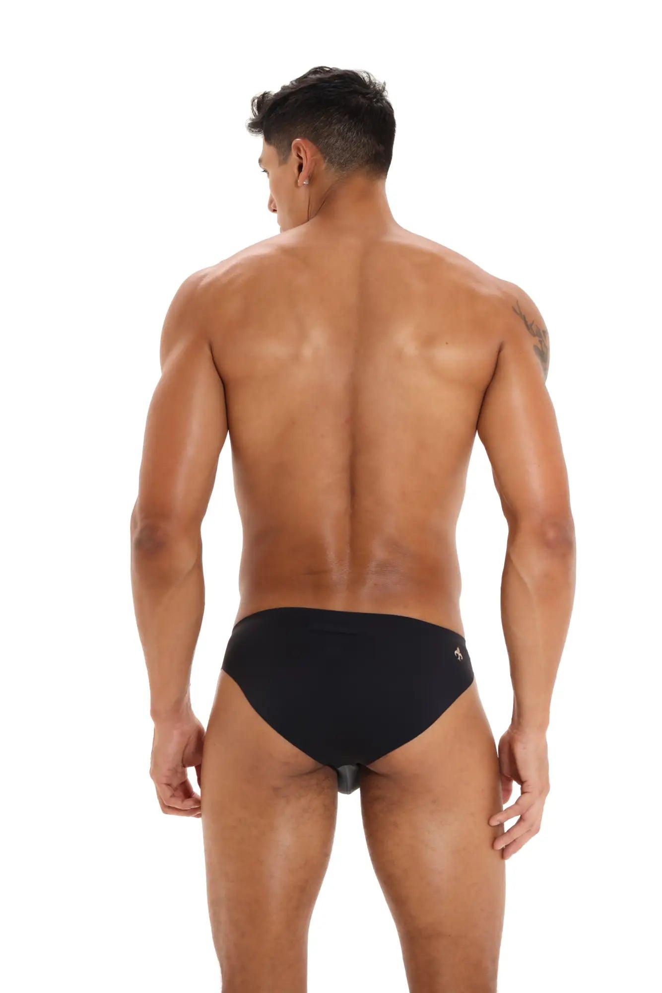 Black marcuse savoy brief underwear with subtle logo on the side made from comfortable fabric for everyday wear