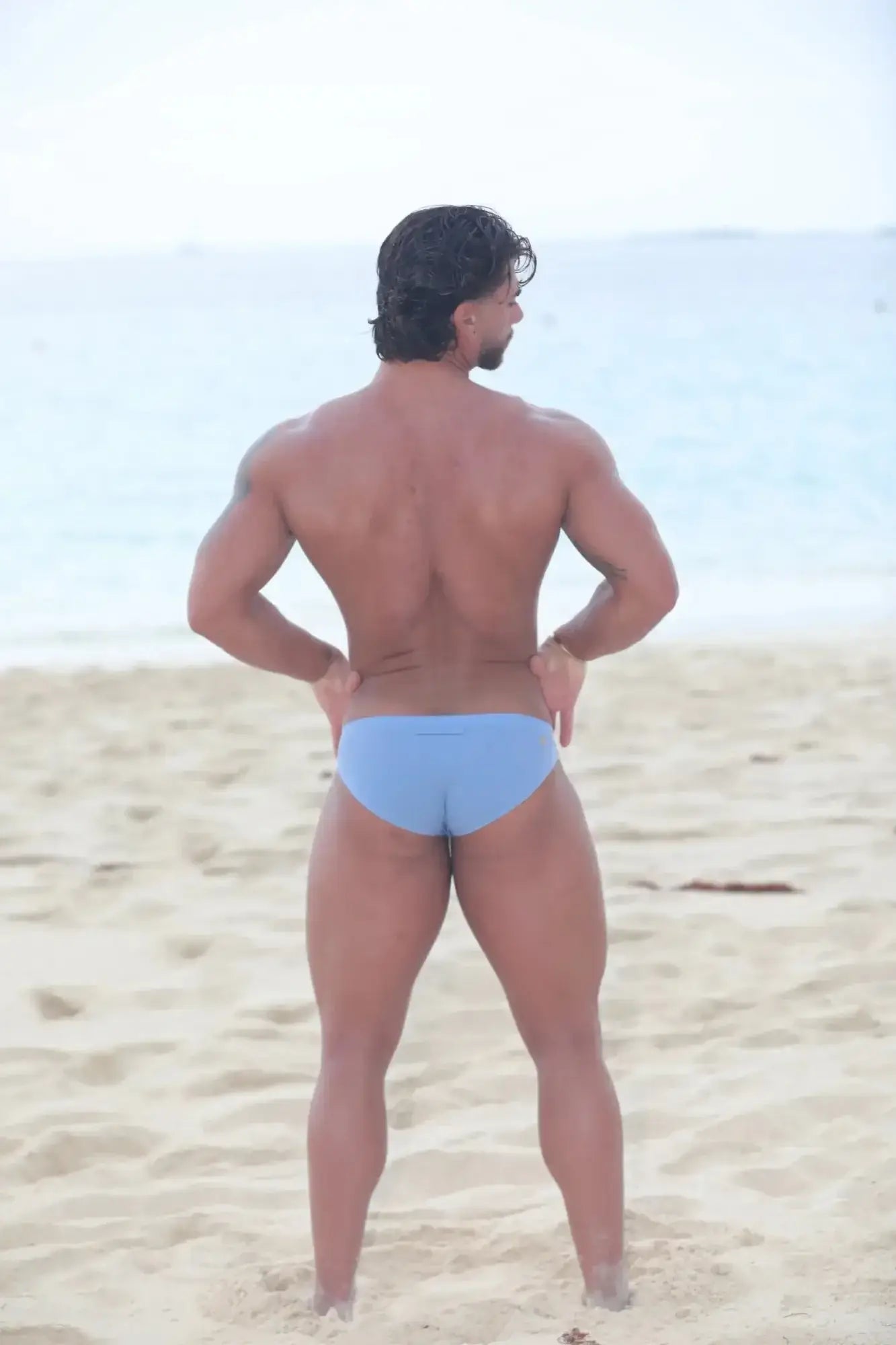 Light blue marcuse savoy brief underwear swim trunks made of breathable fabric for comfortable swim use