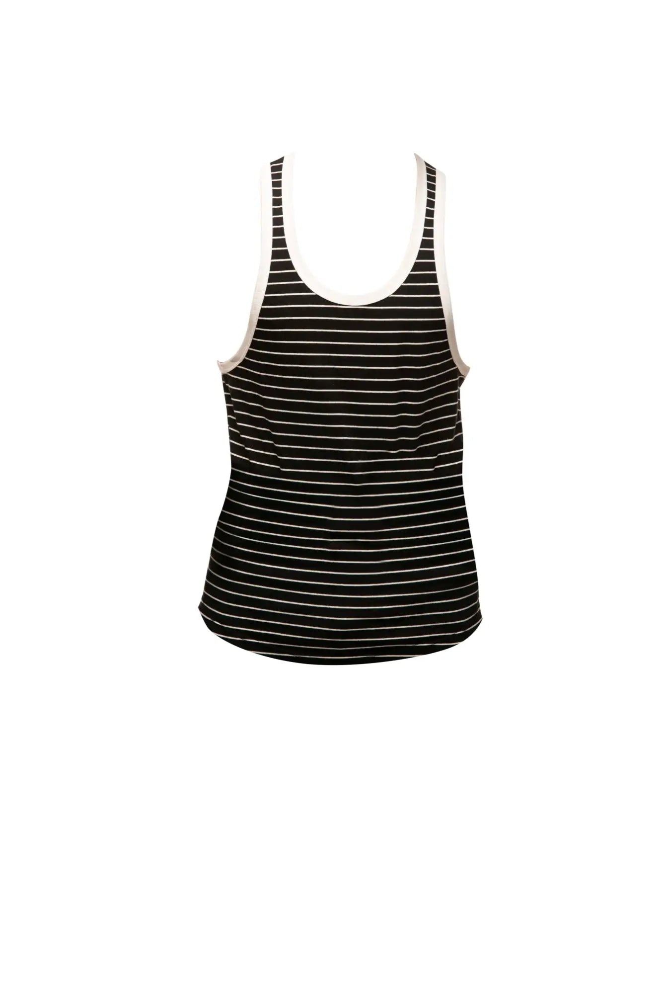 Marcuse Somer tank top in black and white stripes with a rounded neckline and thin straps perfect for casual wear