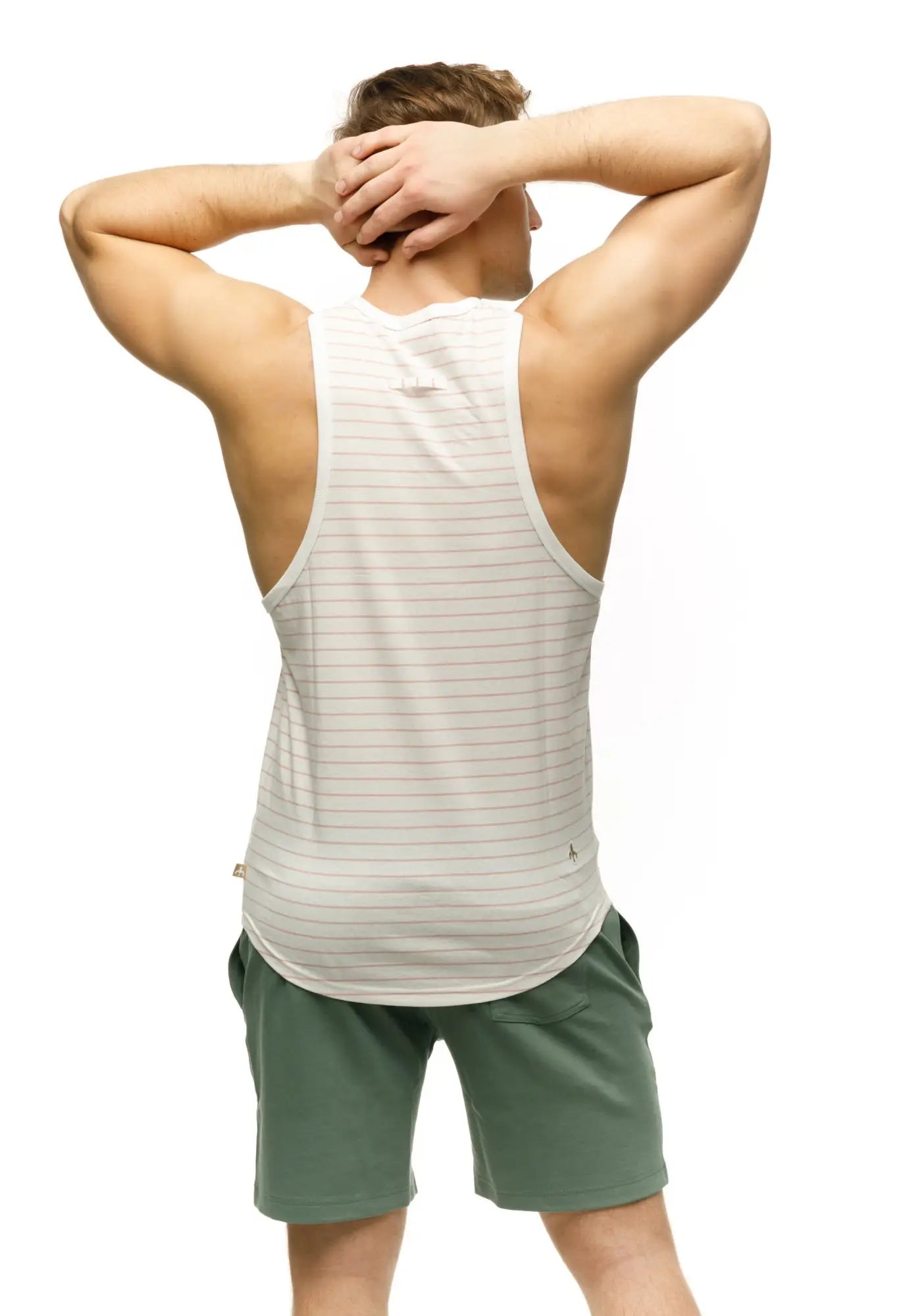 Marcuse Somer tank top in white with thin light gray stripes and a relaxed fit ideal for casual wear