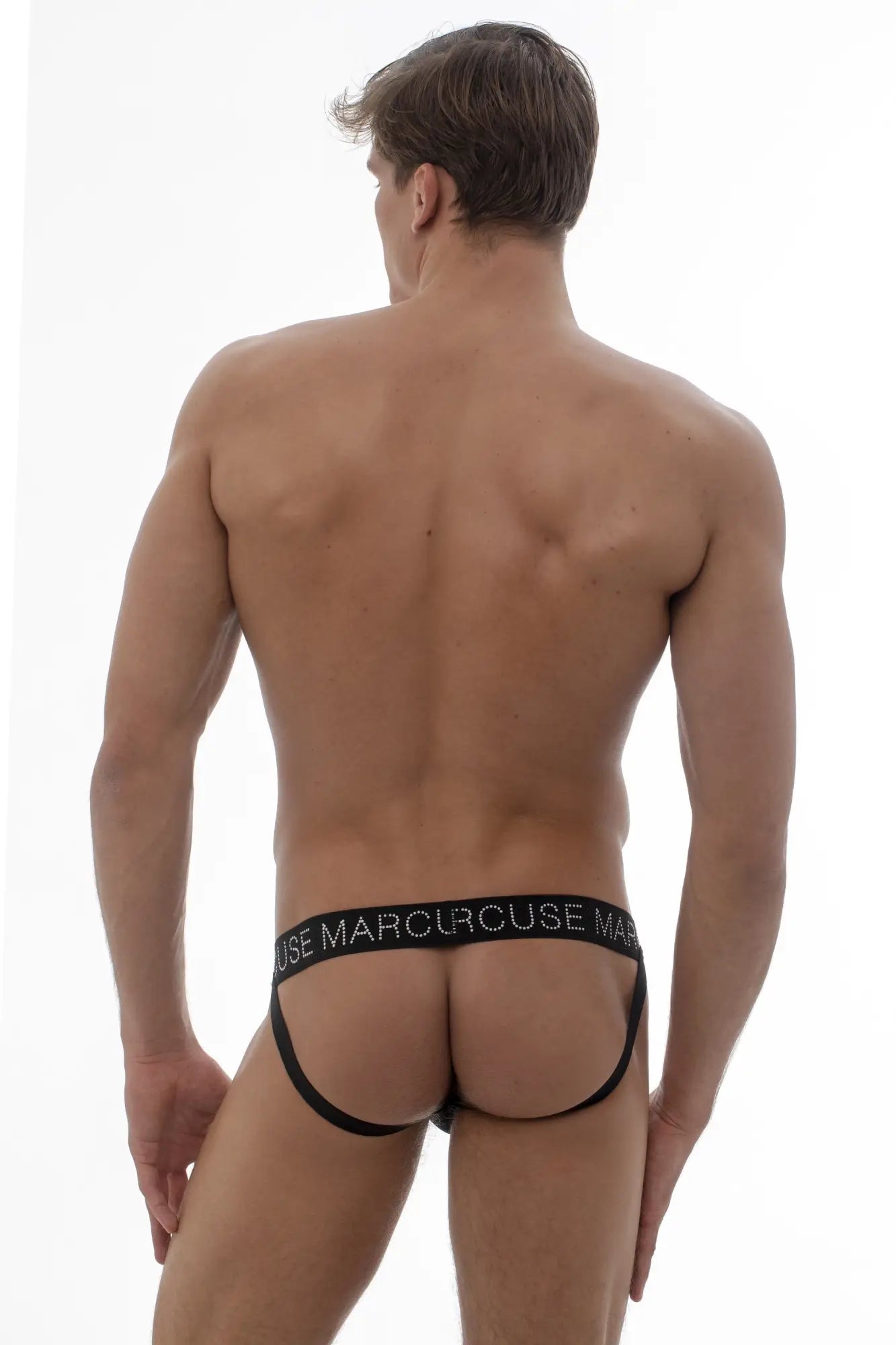Black marc by marc jacobs branded briefs with a sleek minimalist design featured in marcuse superstar jock underwear
