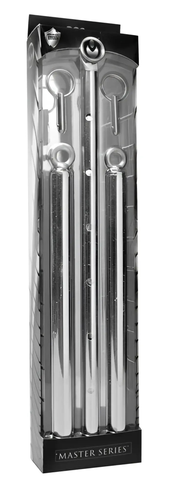 Set of four chrome-finished adjustable steel wrenches in sleek silver master series packaging